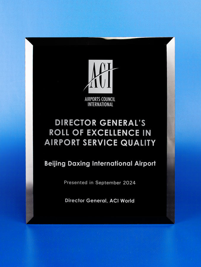 Black Glass Plaque Wall Plaque Eclipse Awards