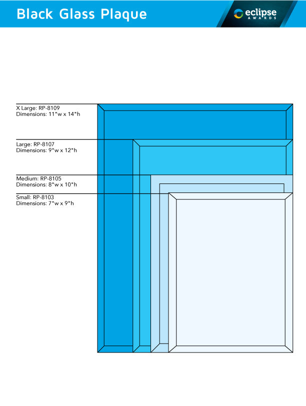 Black Glass Plaque Wall Plaque Eclipse Awards