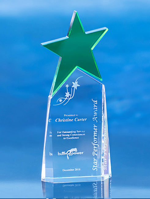 Brilliance Award - Green Crystal Trophy Eclipse Awards OS