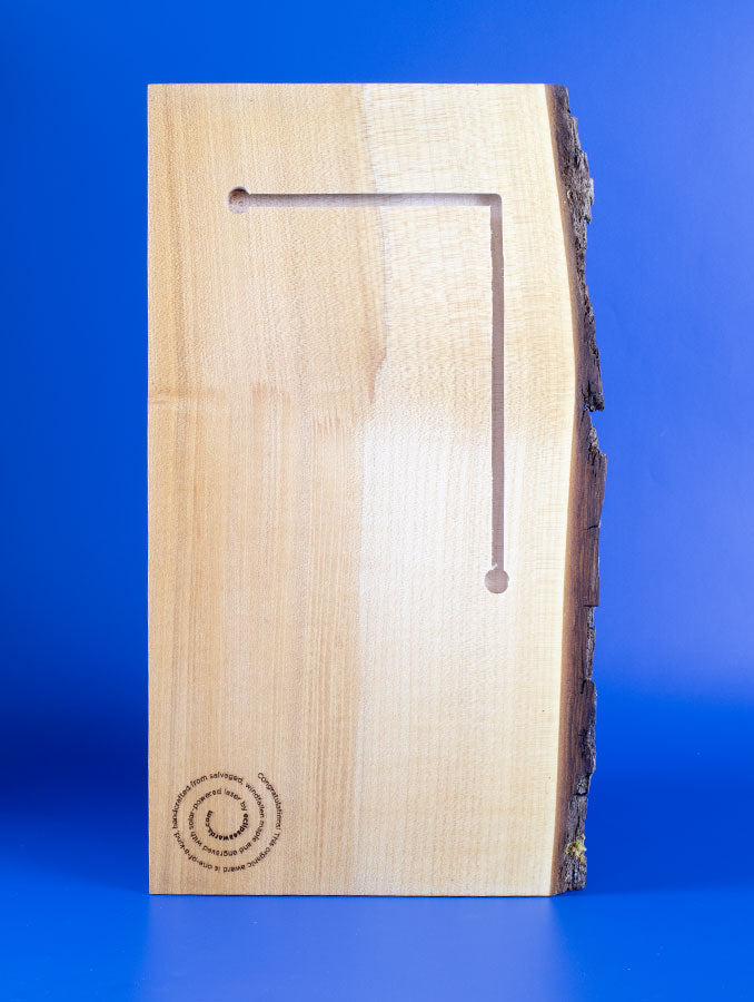 Tall Cascadia Plaque - Salvaged Maple Wall Plaque Eclipse Awards