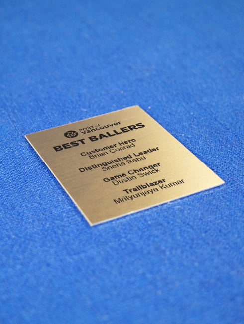 Gold Metal Nameplate Name Plate Eclipse Awards