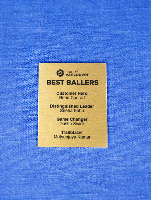 Gold Metal Nameplate Name Plate Eclipse Awards