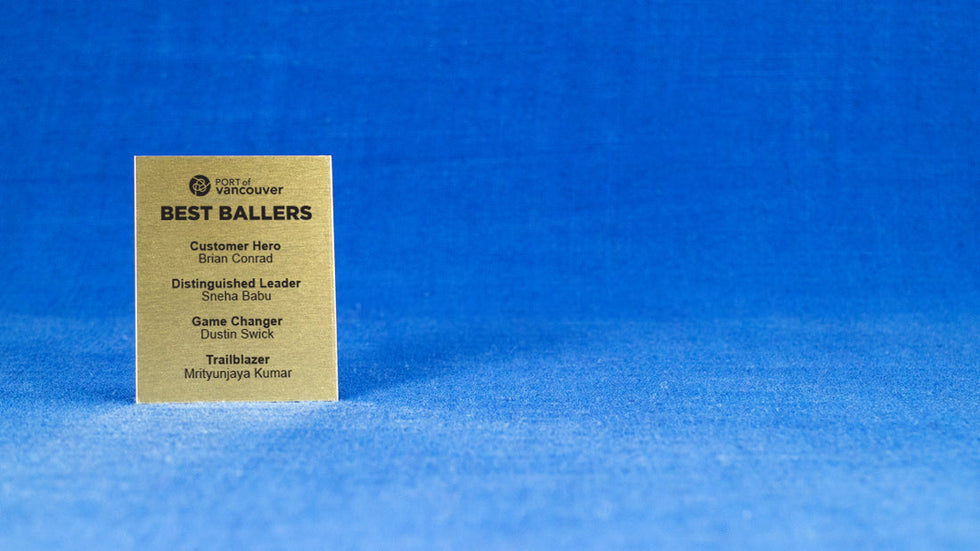 Gold Metal Nameplate Name Plate Eclipse Awards