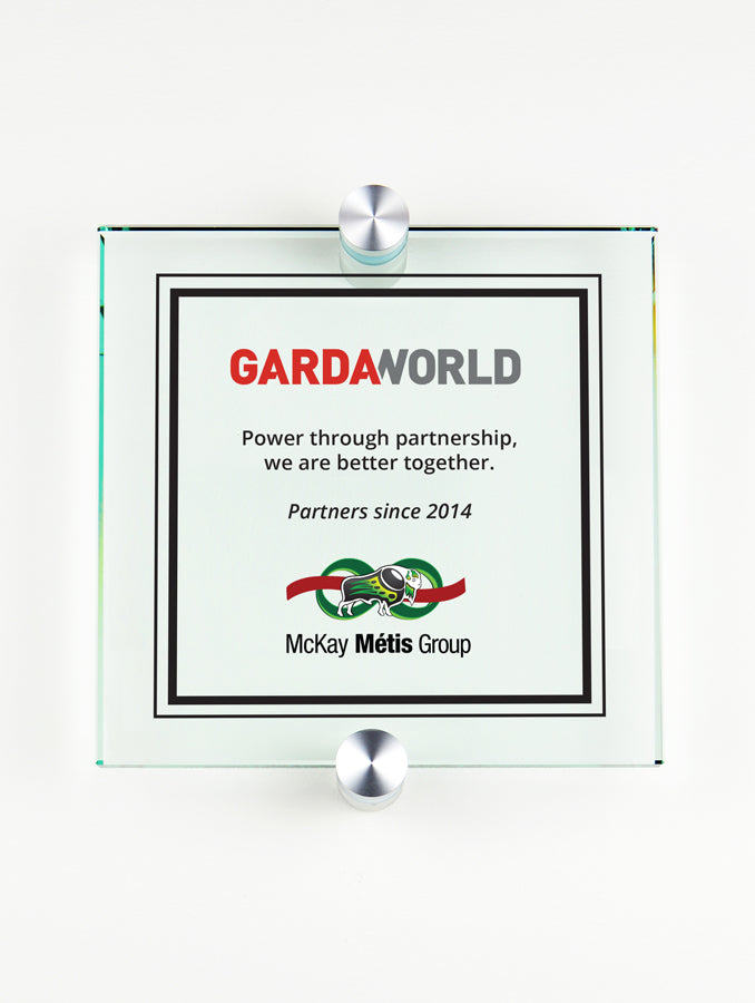 High Profile Square Glass Wall Plaque Wall Plaque Eclipse Awards