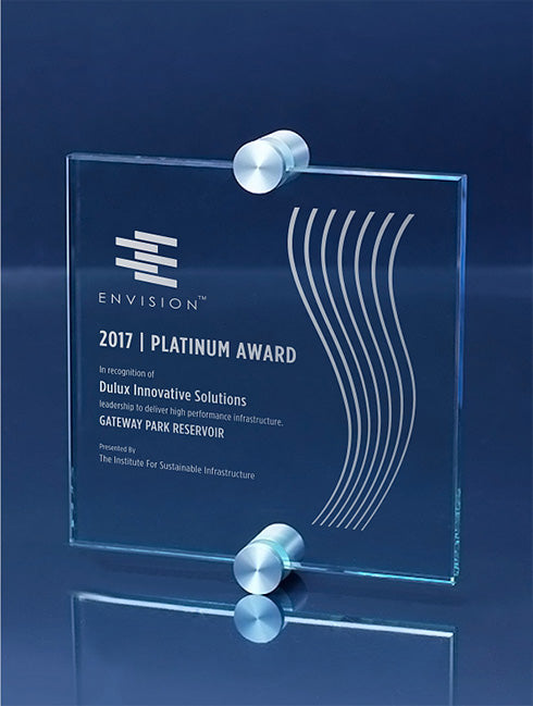 High Profile Square Glass Wall Plaque Wall Plaque Eclipse Awards