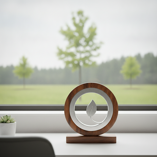 How can I integrate environmental values into our employee recognition program?