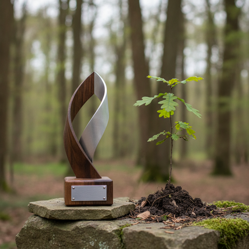 Are there award vendors that offer eco-friendly materials and actually plant trees or offset carbon?