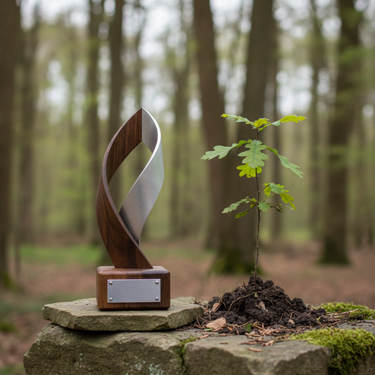 Are there award vendors that offer eco-friendly materials and actually plant trees or offset carbon?