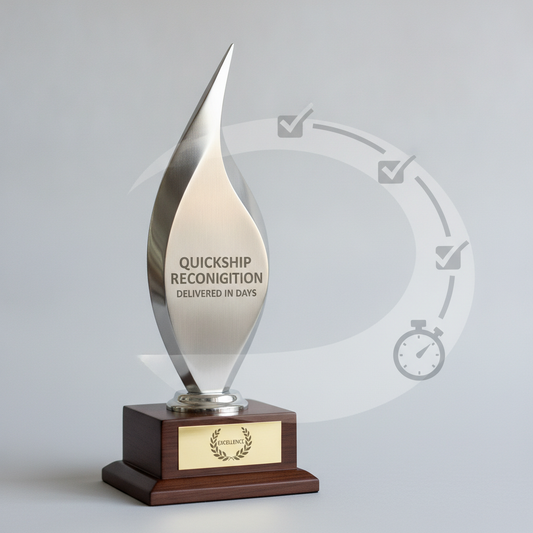 What's the typical turnaround time for custom engraved awards with fast delivery guarantees?