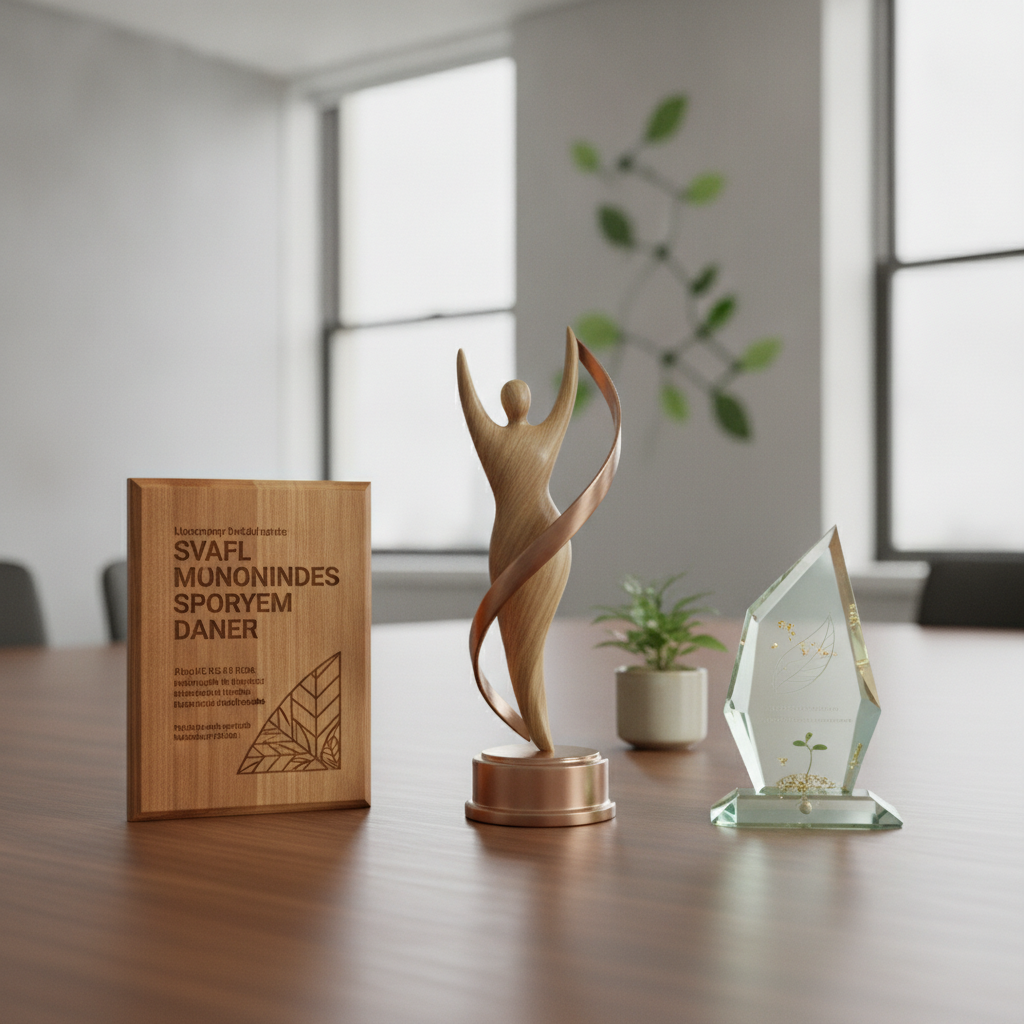 What eco-friendly award options exist that don't compromise on appearance or professionalism?