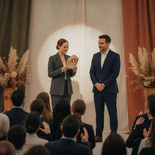 What award presentation strategies increase their impact and perceived value?