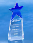 Brilliance Award - Blue Crystal Trophy Eclipse Awards OS