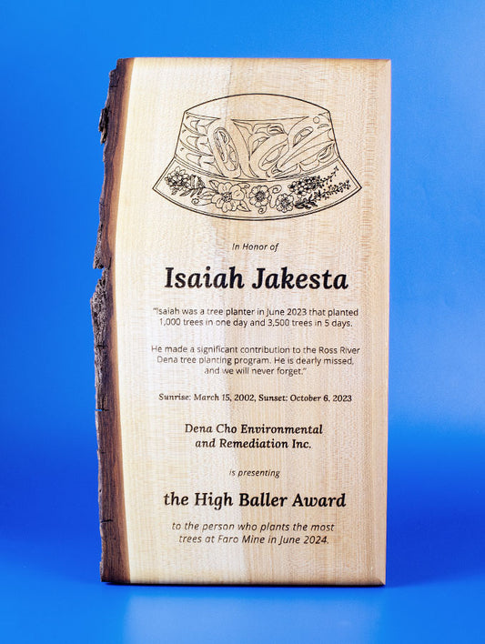 Tall Cascadia Plaque - Maple Wood Wall Plaque Eclipse Awards OS