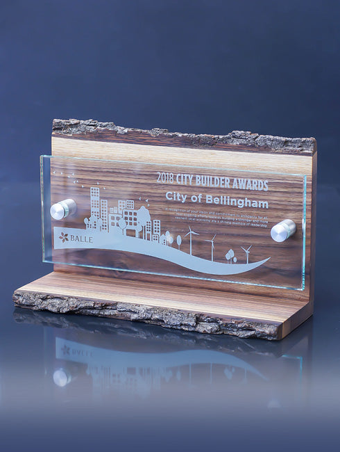 Living Edge Award - Chocolate Walnut Trophy Eclipse Awards