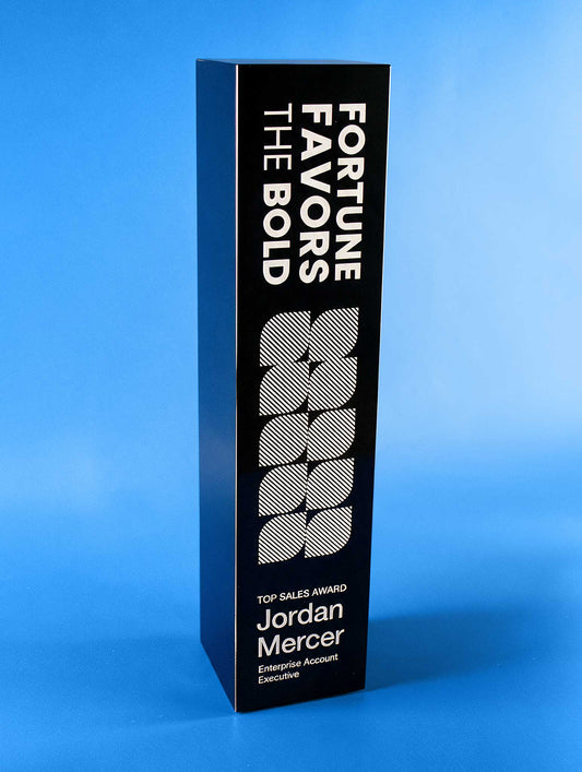 Colossal Black Crystal Pillar Award Trophy Eclipse Awards One Size: 15" x 4" x 4"