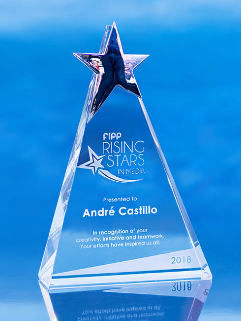 Crystal Star Peak Award Trophy Eclipse Awards Medium
