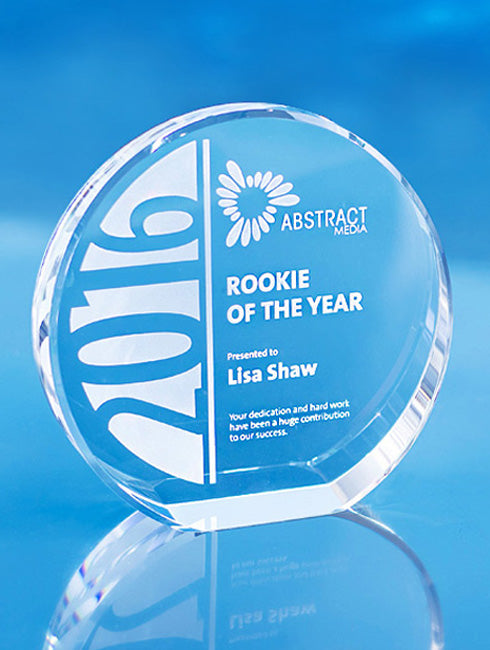 Crystal Disc Award Trophy Eclipse Awards Small