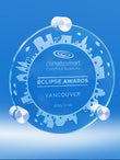 High Profile Circular Glass Wall Plaque Wall Plaque Eclipse Awards Small
