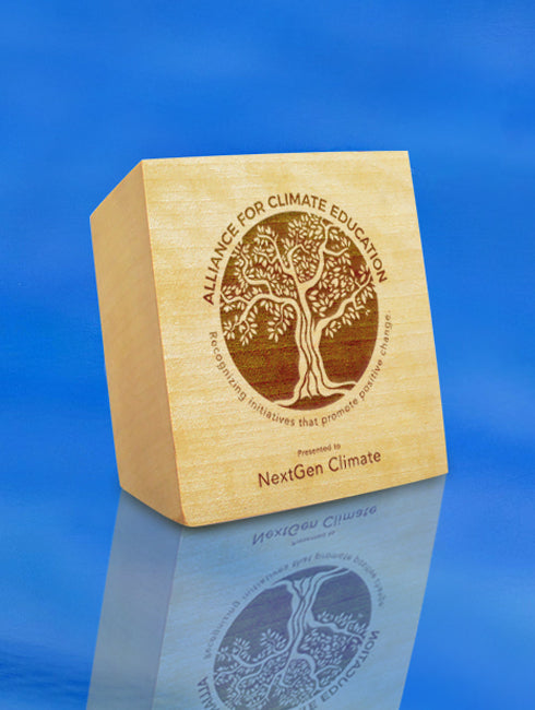 The Maple Block | Wooden Award | Desktop | Laser Engraved Trophy Eclipse Awards