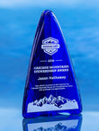 Recycled Glass Award - Cobalt Tower Trophy Eclipse Awards OS