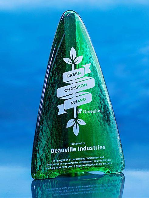 Recycled Glass Award - Emerald Tower Trophy Eclipse Awards OS