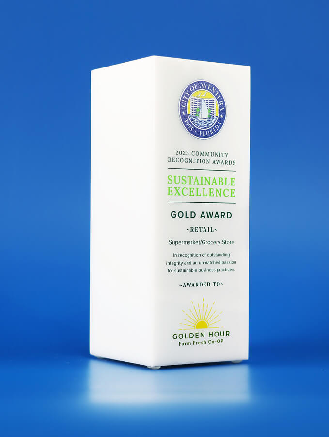 White Crystal Pillar Award Trophy Eclipse Awards