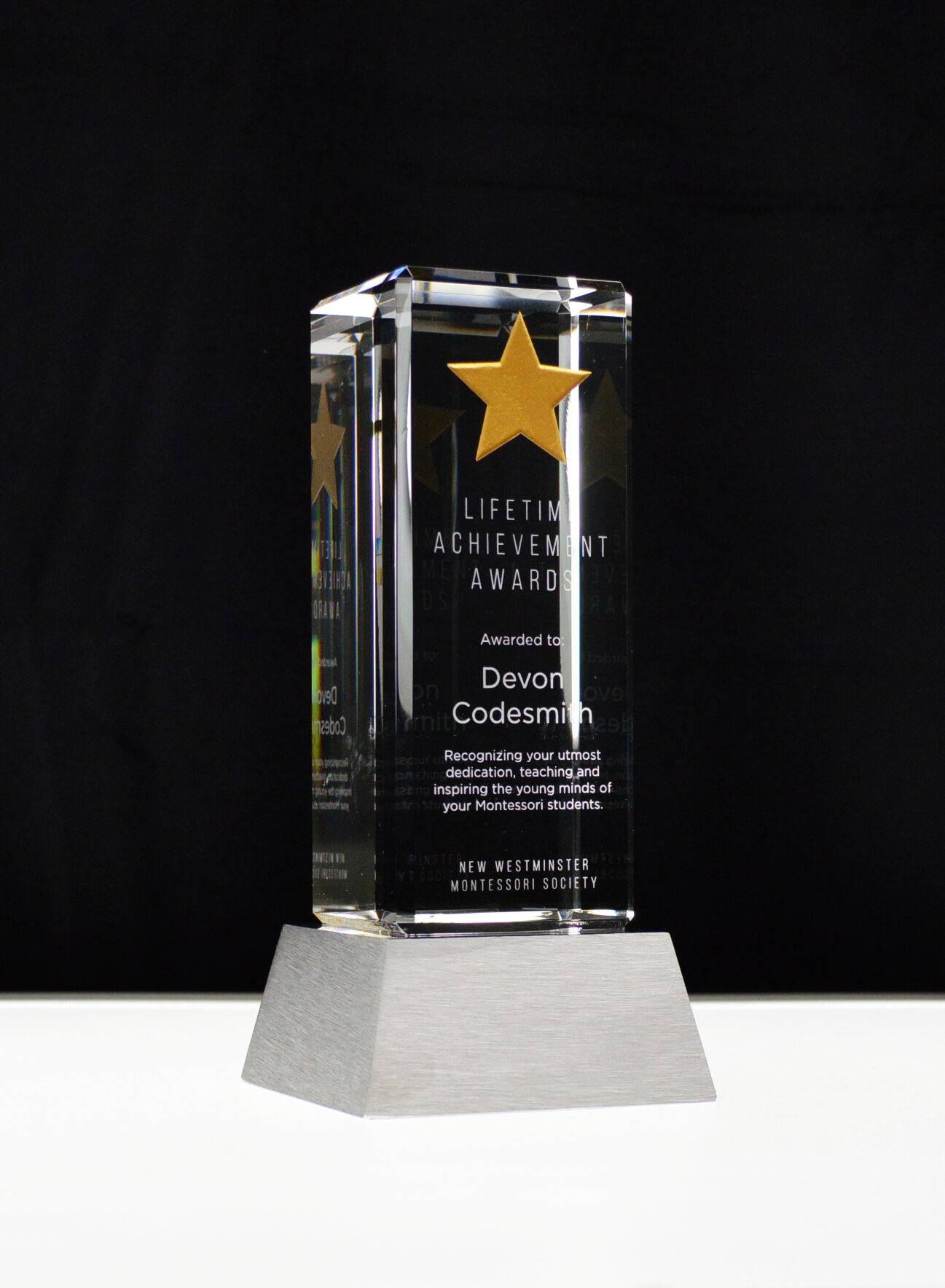 modern-customized-trophy-engraving-crystal-and-chrome-corporate-trophy-nova-award-canada-5