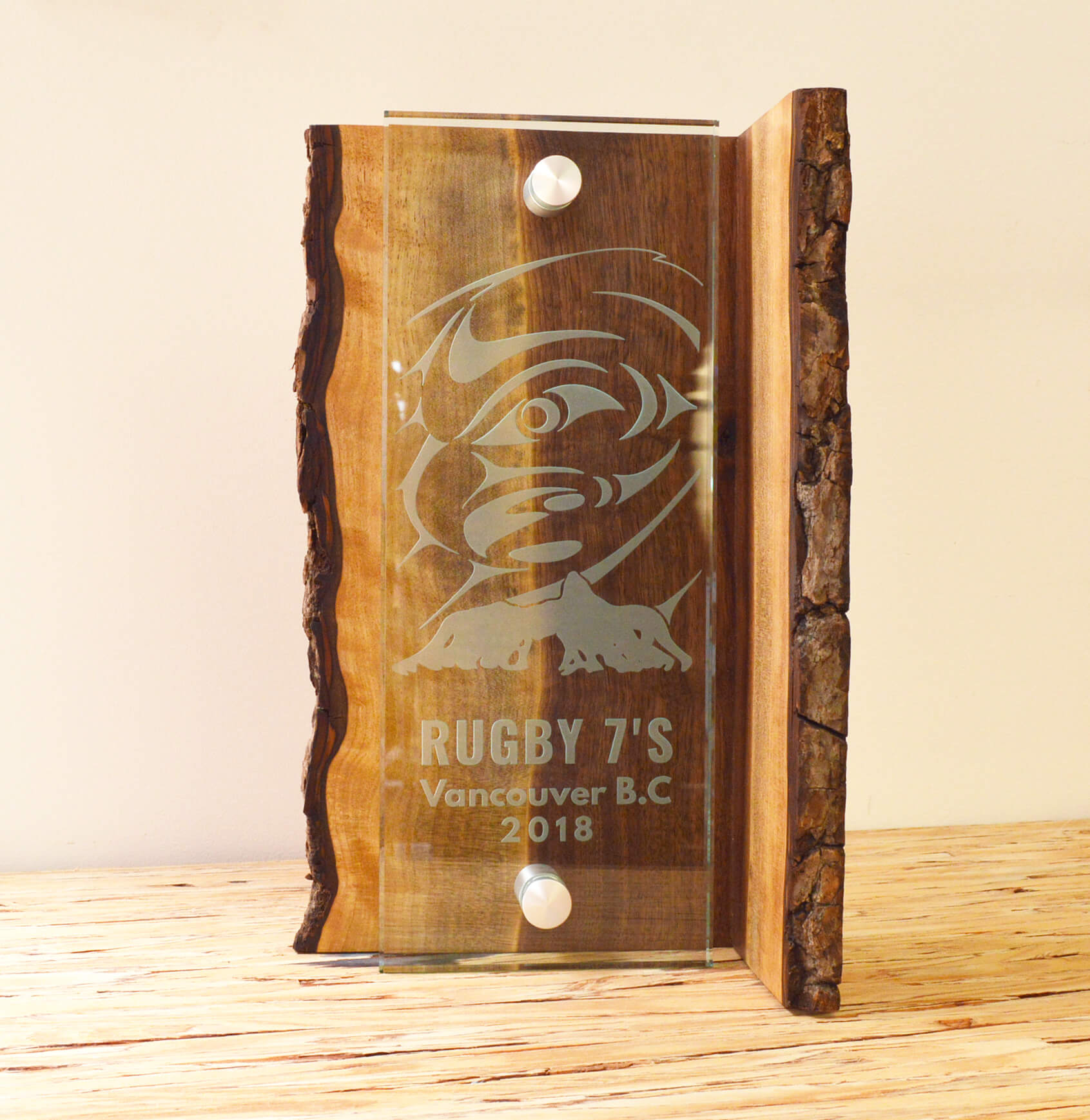 unique-sustainable-salvaged-wood-and-glass-custom-trophy-rugby-7s-trophy-vancouver