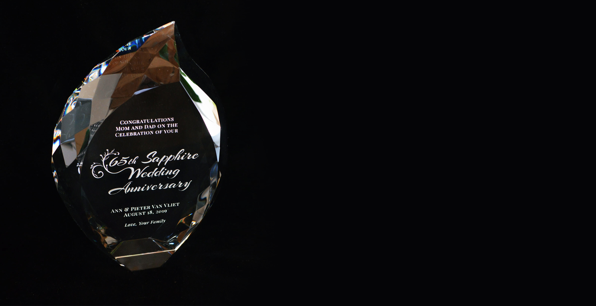 Erfolg Trophäe-Crystal Handshake Award CR9031 Free Luxus Gravur 